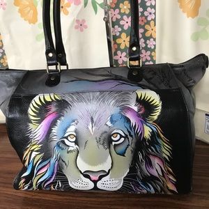 Anna by Anuschka Leather Lion Pride Satchel